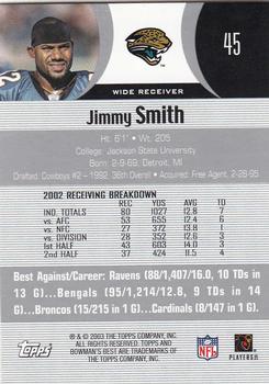 2003 Bowman's Best #45 Jimmy Smith Back