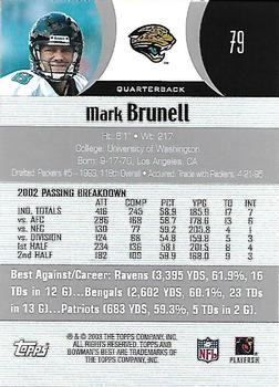 2003 Bowman's Best #79 Mark Brunell Back