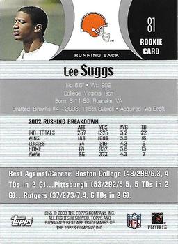 2003 Bowman's Best #81 Lee Suggs Back