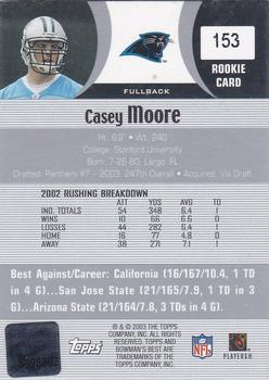 2003 Bowman's Best #153 Casey Moore Back