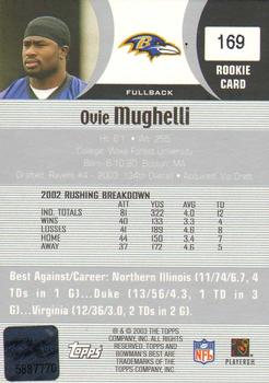 2003 Bowman's Best #169 Ovie Mughelli Back