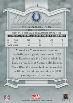 2003 Donruss Classics #44 Marvin Harrison Back