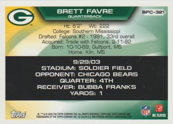 2008 Topps Chrome - Brett Favre Collection #BFC-321 Brett Favre Back