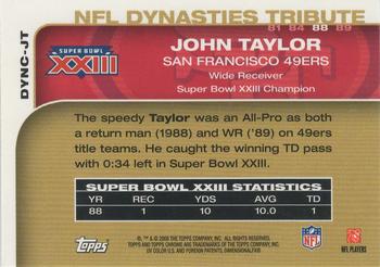 2008 Topps Chrome - Dynasties #DYNC-JT John Taylor Back