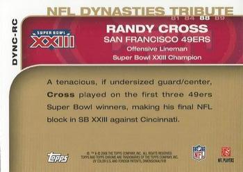 2008 Topps Chrome - Dynasties #DYNC-RC Randy Cross Back