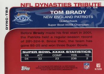 2008 Topps Chrome - Dynasties #DYNC-TB2 Tom Brady Back
