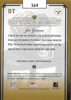 2003 Donruss Gridiron Kings #164 Joe Greene Back