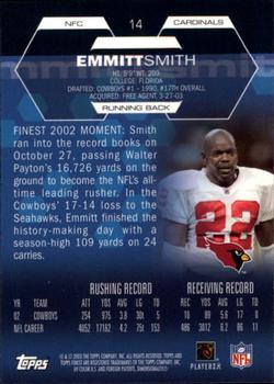 2003 Finest #14 Emmitt Smith Back