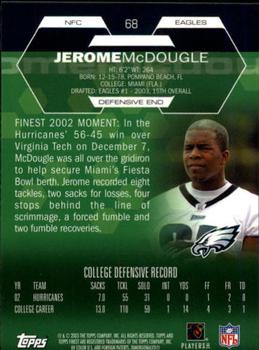 2003 Finest #68 Jerome McDougle Back