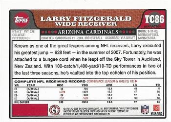 2008 Topps Chrome - Refractors #TC86 Larry Fitzgerald Back