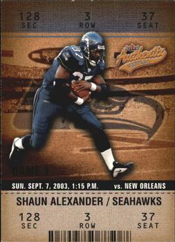 2003 Fleer Authentix #7 Shaun Alexander Front