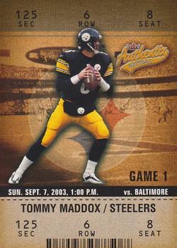 2003 Fleer Authentix #59 Tommy Maddox Front