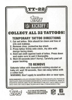 2008 Topps Kickoff - Tattoos #TT-22 Detroit Lions Back