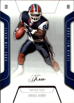 2003 Flair #21 Travis Henry Front