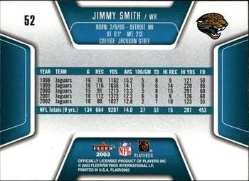 2003 Flair #52 Jimmy Smith Back