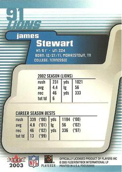 2003 Fleer Focus #91 James Stewart Back