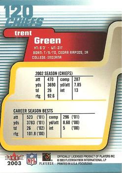 2003 Fleer Focus #120 Trent Green Back