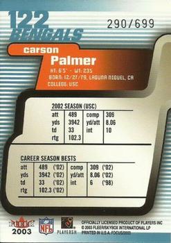 2003 Fleer Focus #122 Carson Palmer Back