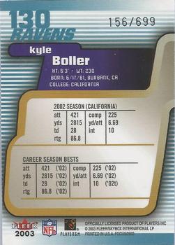 2003 Fleer Focus #130 Kyle Boller Back