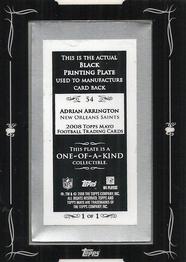 2008 Topps Mayo - Mini Printing Plates Back Black #54 Adrian Arrington Back