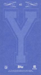2008 Topps Mayo - Mini Yale Blue Backs #41 Tashard Choice Back