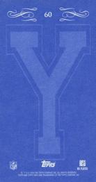 2008 Topps Mayo - Mini Yale Blue Backs #60 Braylon Edwards Back