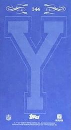 2008 Topps Mayo - Mini Yale Blue Backs #144 Dan Marino Back