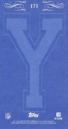2008 Topps Mayo - Mini Yale Blue Backs #171 William Cody Back