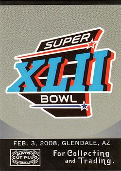 2008 Topps Mayo - Super Bowl Match-ups #SB42-B Super Bowl XLII Front