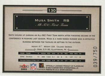 2003 Fleer Showcase #130 Musa Smith Back