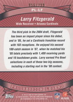 2008 Topps Rookie Progression - Legends Silver #PL-LF Larry Fitzgerald Back