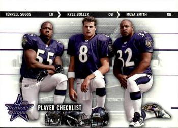 2003 Leaf Rookies & Stars #97 Kyle Boller / Terrell Suggs / Musa Smith Front