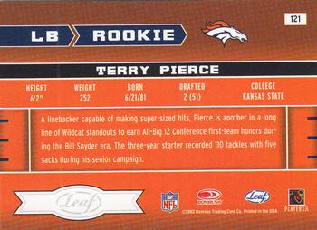 2003 Leaf Rookies & Stars #121 Terry Pierce Back