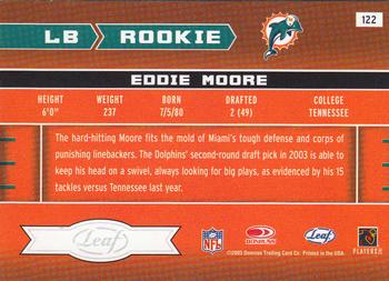 2003 Leaf Rookies & Stars #122 Eddie Moore Back