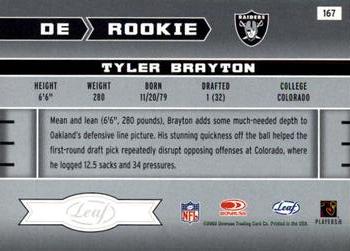 2003 Leaf Rookies & Stars #167 Tyler Brayton Back