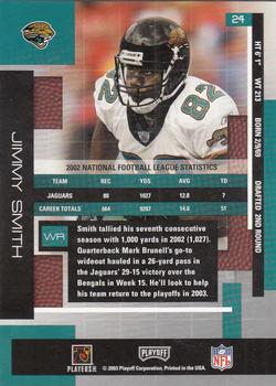 2003 Playoff Absolute Memorabilia #24 Jimmy Smith Back