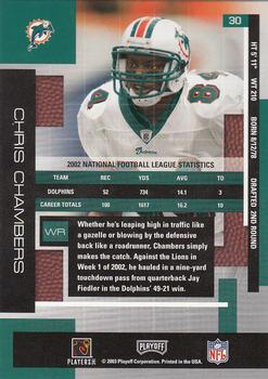 2003 Playoff Absolute Memorabilia #30 Chris Chambers Back