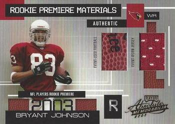 2003 Playoff Absolute Memorabilia #168 Bryant Johnson Front