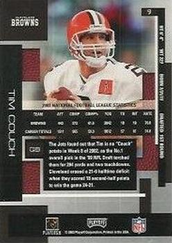2003 Playoff Absolute Memorabilia #9 Tim Couch Back