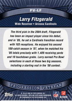 2008 Topps Rookie Progression - Veterans #PV-LF Larry Fitzgerald Back