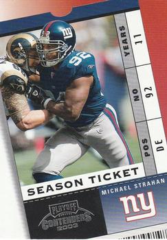 2003 Playoff Contenders #6 Michael Strahan Front