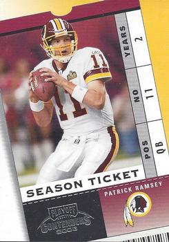 2003 Playoff Contenders #10 Patrick Ramsey Front