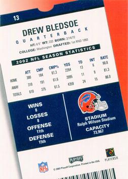 2003 Playoff Contenders #13 Drew Bledsoe Back