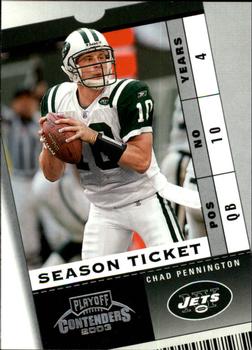 2003 Playoff Contenders #24 Chad Pennington Front