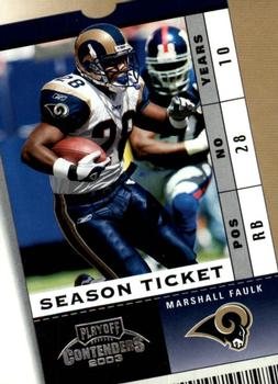 2003 Playoff Contenders #35 Marshall Faulk Front
