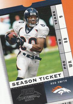 2003 Playoff Contenders #40 Rod Smith Front