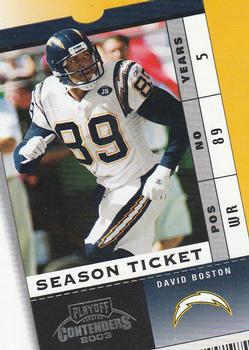 2003 Playoff Contenders #53 David Boston Front