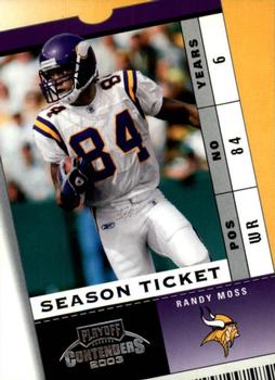 2003 Playoff Contenders #62 Randy Moss Front