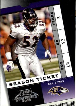 2003 Playoff Contenders #66 Ray Lewis Front