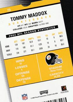 2003 Playoff Contenders #73 Tommy Maddox Back